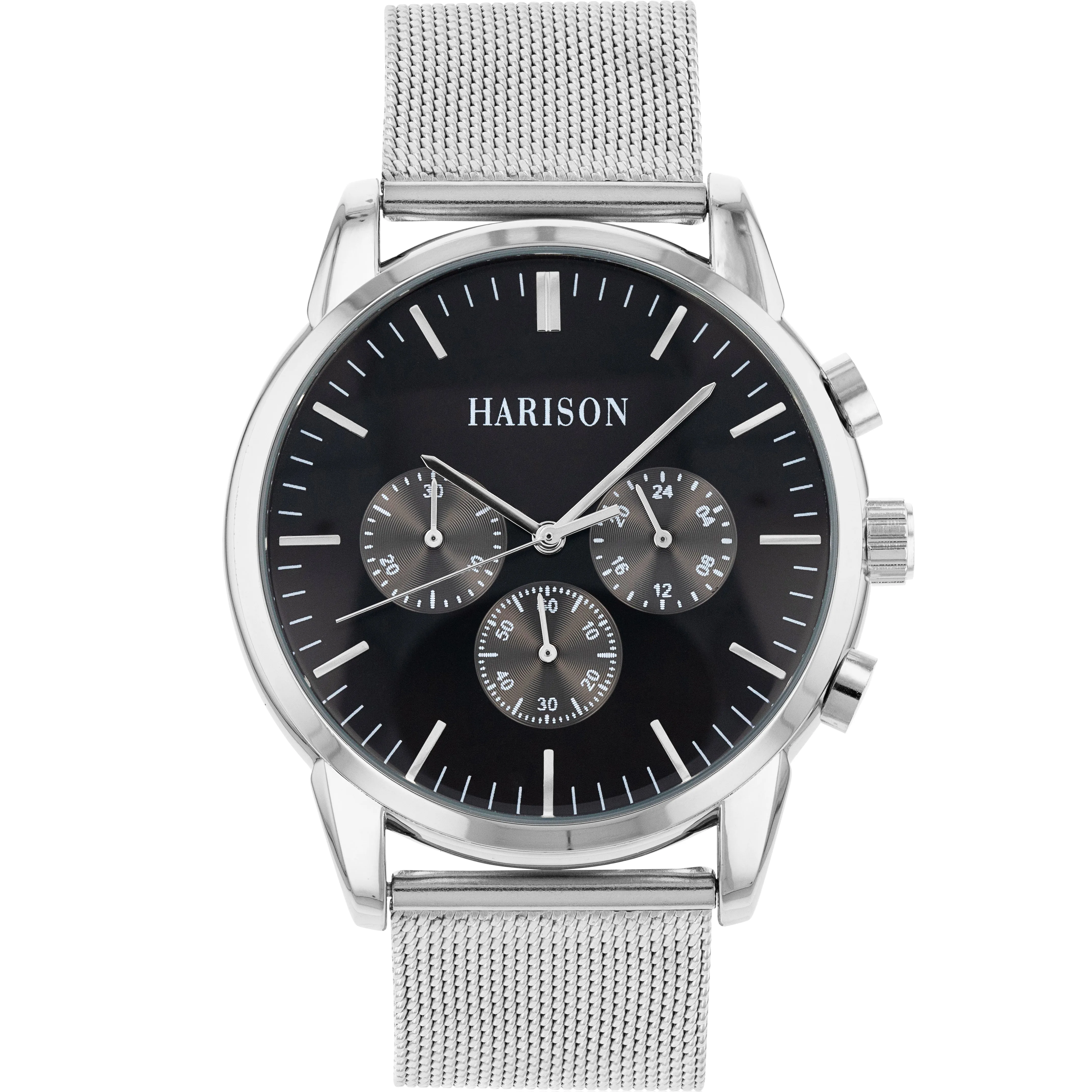 Harison Silver Tone Men's Watch   *Imitation Sub Dials* 