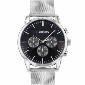 Harison Silver Tone Men's Watch   *Imitation Sub Dials* 
