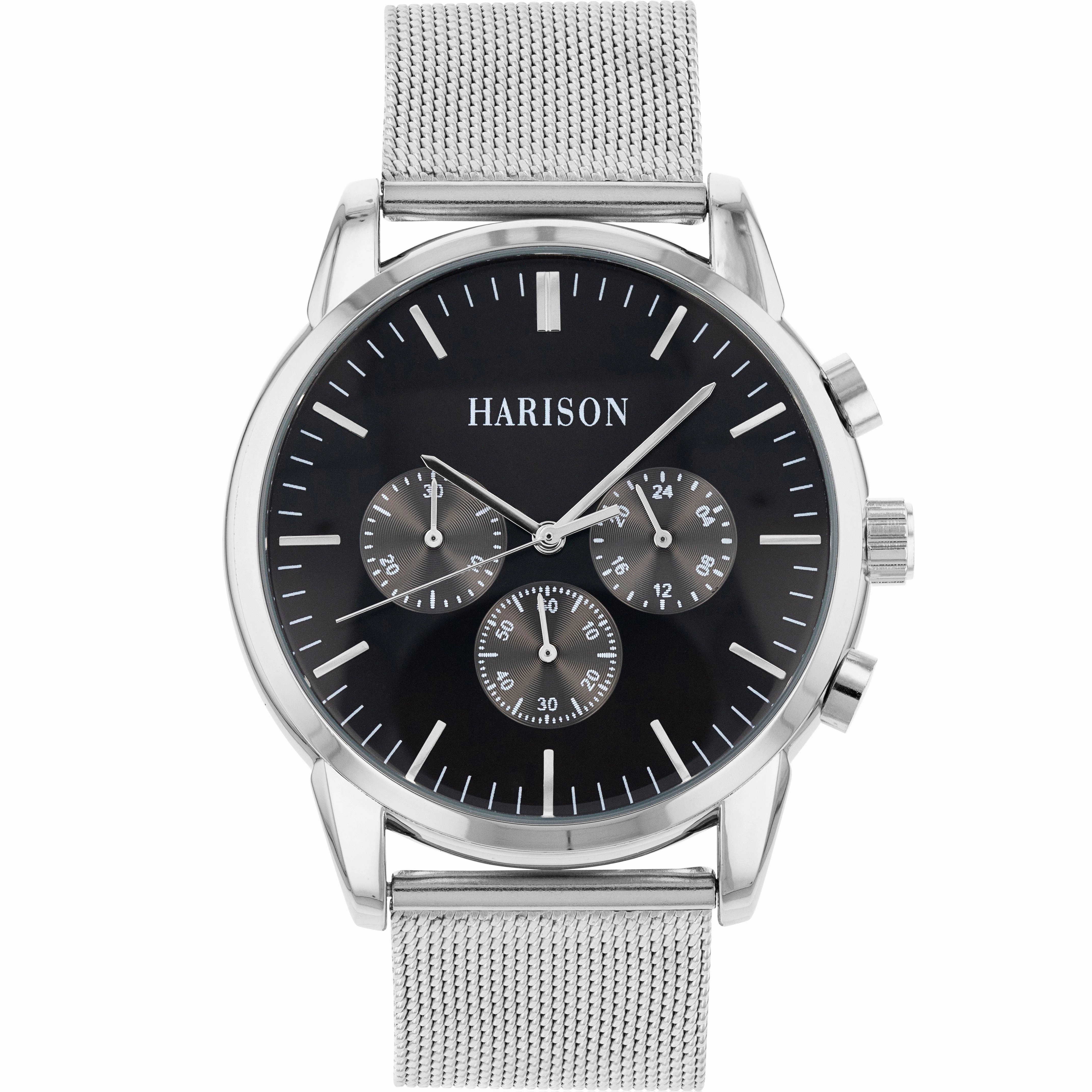 Harison Silver Tone Men's Watch   *Imitation Sub Dials* 