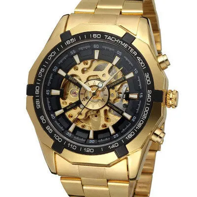 High-end Men's Fashion Gold Casual Automatic Mechanical Watch