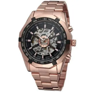 High-end Men's Fashion Gold Casual Automatic Mechanical Watch 
