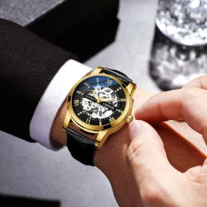 Hollow Automatic Mechanical Watch Belt Waterproof 