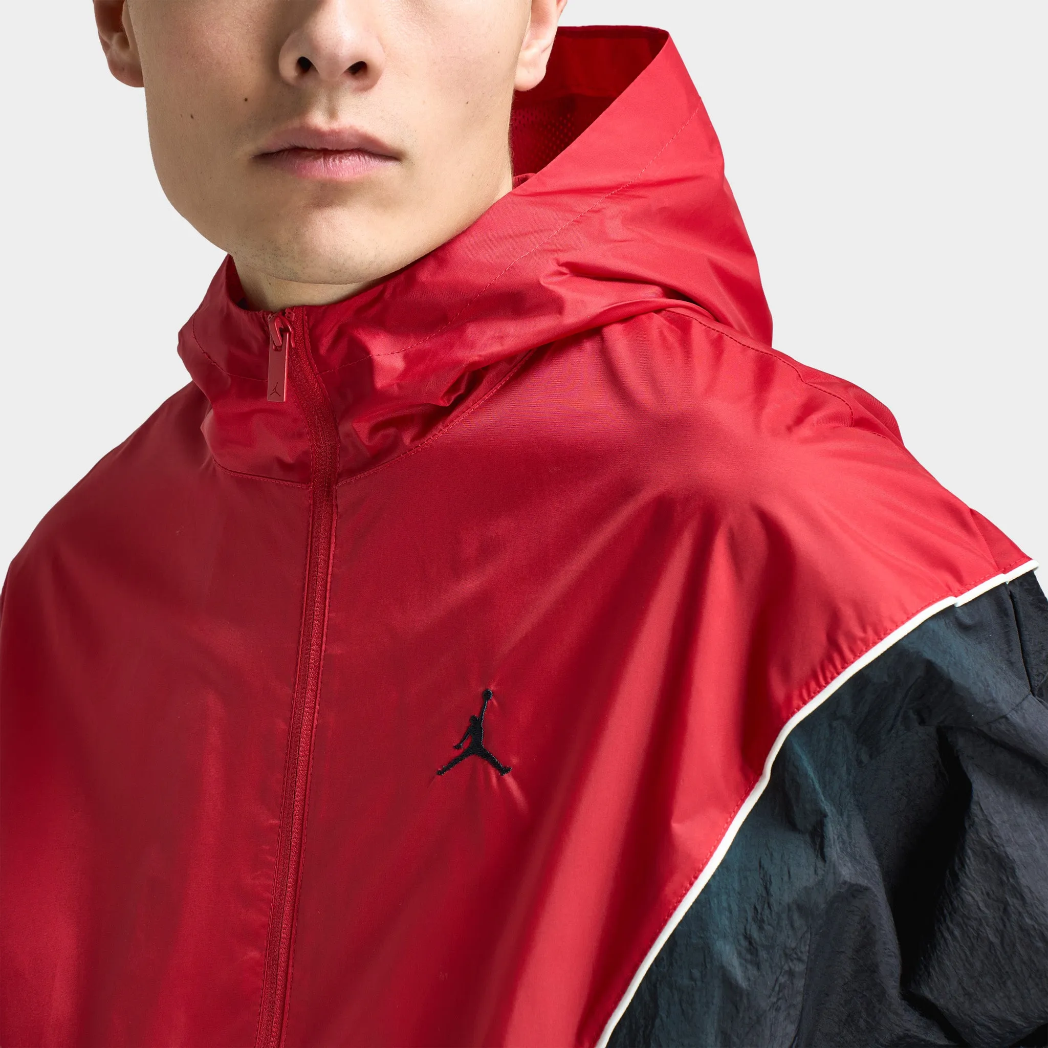 Jordan Jordan Brooklyn Hooded Draft Jacket Varsity Red / Black - Sail