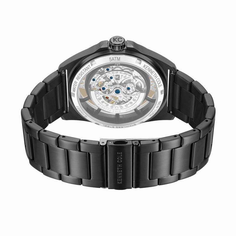 Kenneth Cole Gents IP Black Stainless Steel Automatic Watch KCWGY0065104