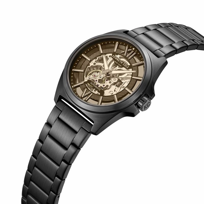 Kenneth Cole Gents IP Black Stainless Steel Automatic Watch KCWGY0065104