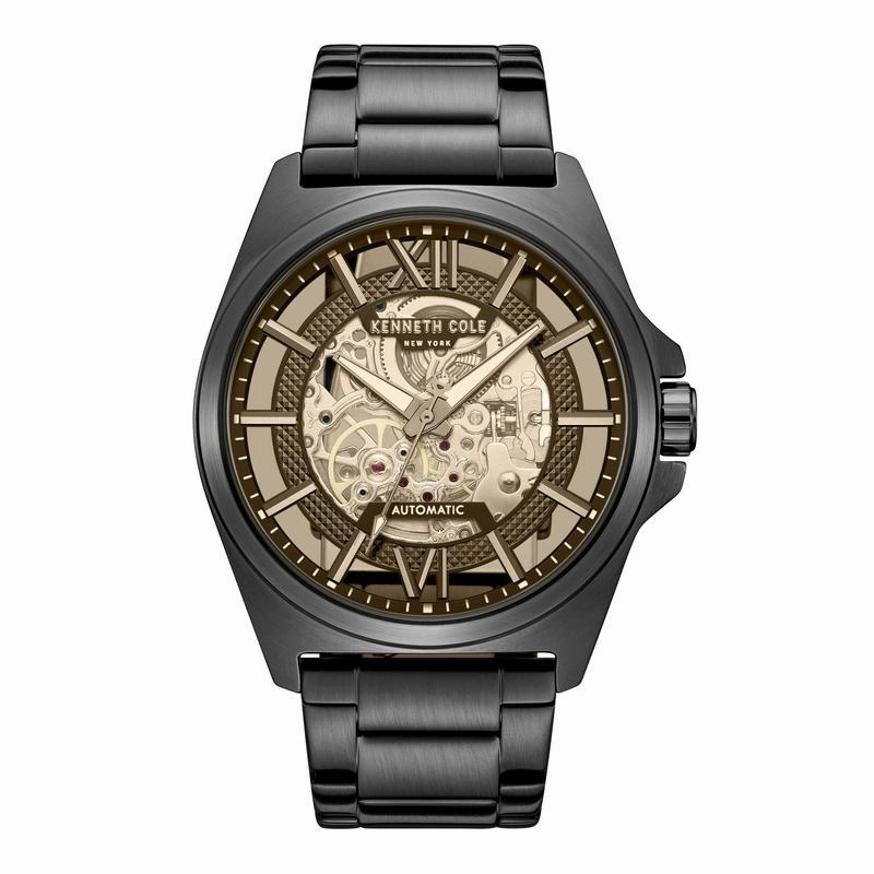 Kenneth Cole Gents IP Black Stainless Steel Automatic Watch KCWGY0065104