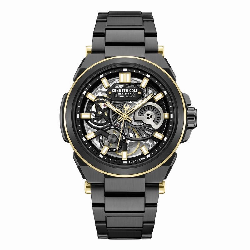 Kenneth Cole Gents IP Black Stainless Steel Automatic Watch KCWGY0065606