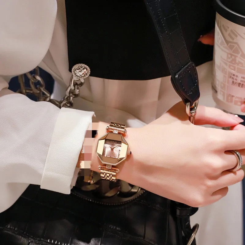 Ladies Square Quartz Waterproof Watch 