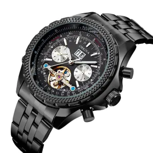 Large Dial Men's Tourbillon Multi-function Automatic Mechanical Watch 