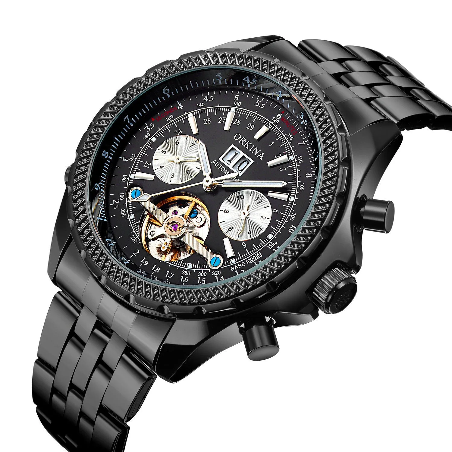 Large Dial Men's Tourbillon Multi-function Automatic Mechanical Watch 
