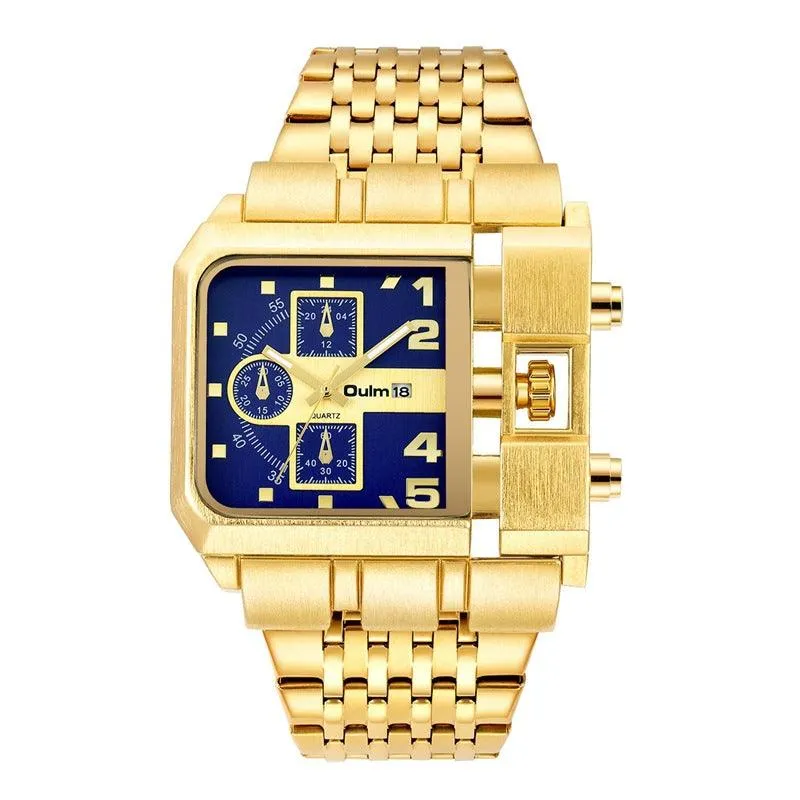 Large Dial Quartz Men's Watch Casual Belt Personality