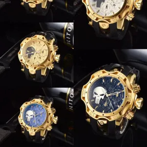 Large Dial Steel Band Quartz Solid Color Men's Watch 