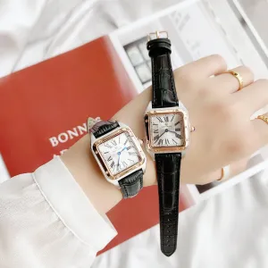 Light Luxury Sweet Style Watch Square Dial Ladies 