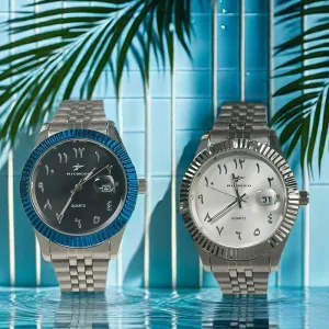 Log Series Men's Business Steel Belt Watch Waterproof Alloy Quartz Watch 