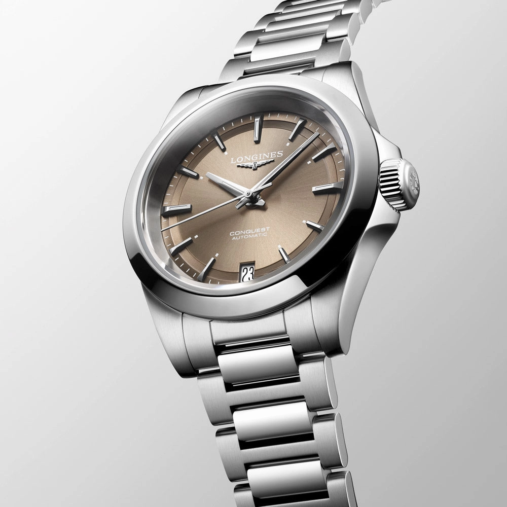 Longines Conquest 34mm Brown Dial Automatic Ladies Watch L3.430.4.62.6