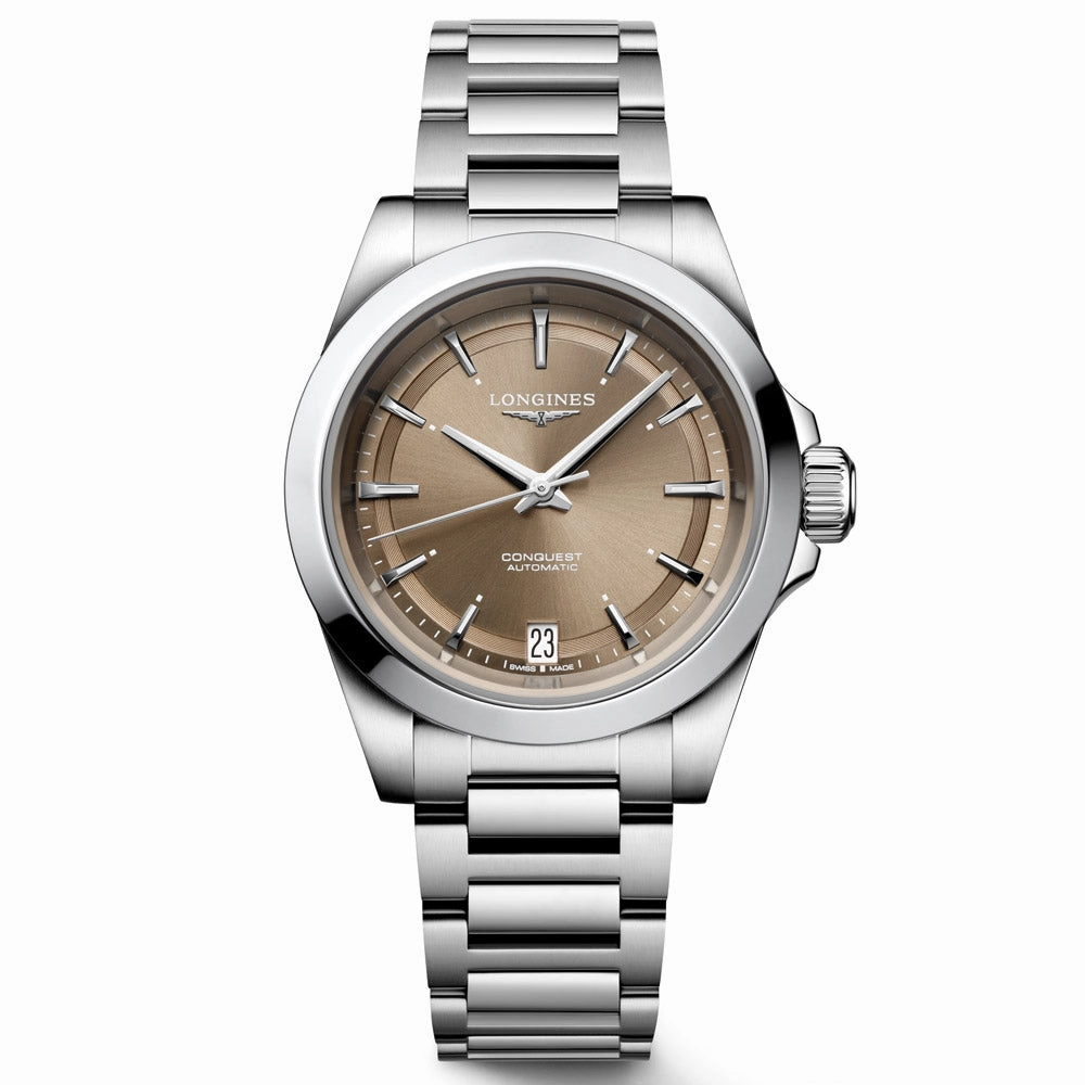 Longines Conquest 34mm Brown Dial Automatic Ladies Watch L3.430.4.62.6