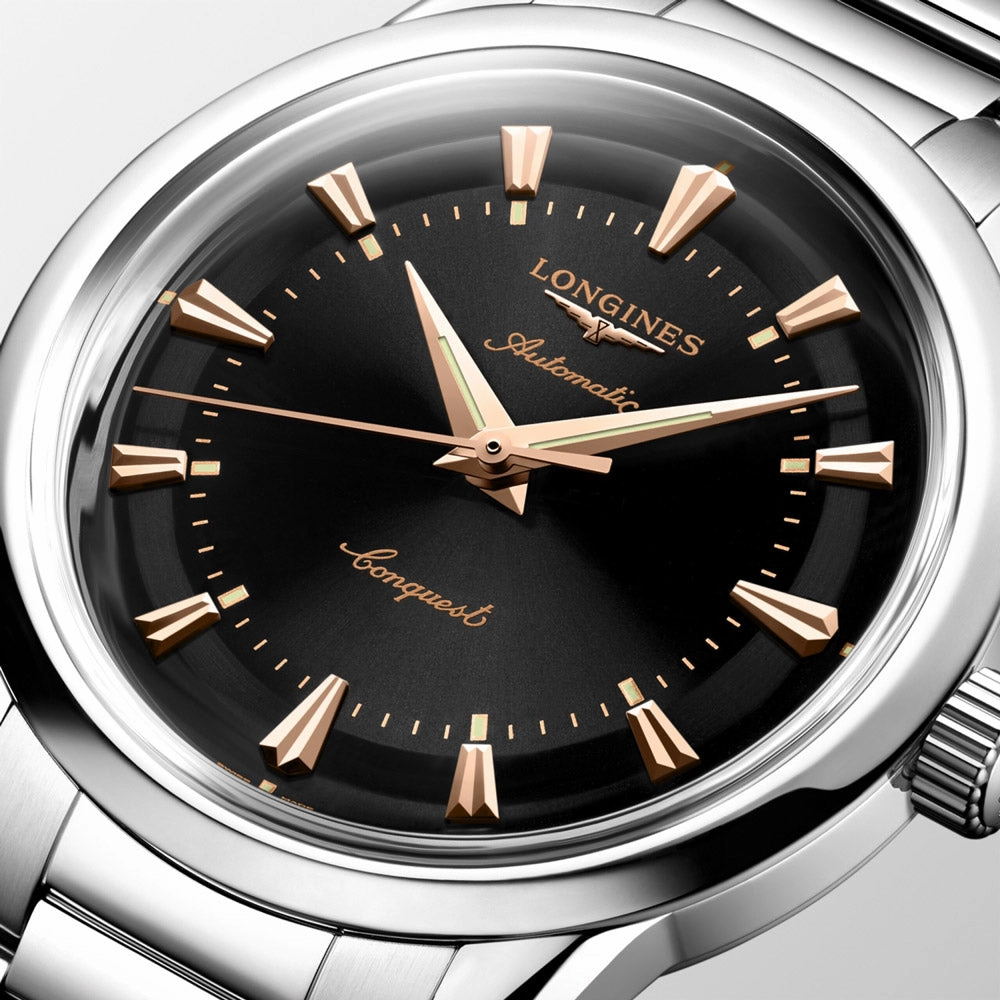 Longines Conquest Heritage 38mm Black Dial Automatic Gents Watch L1.649.4.52.6