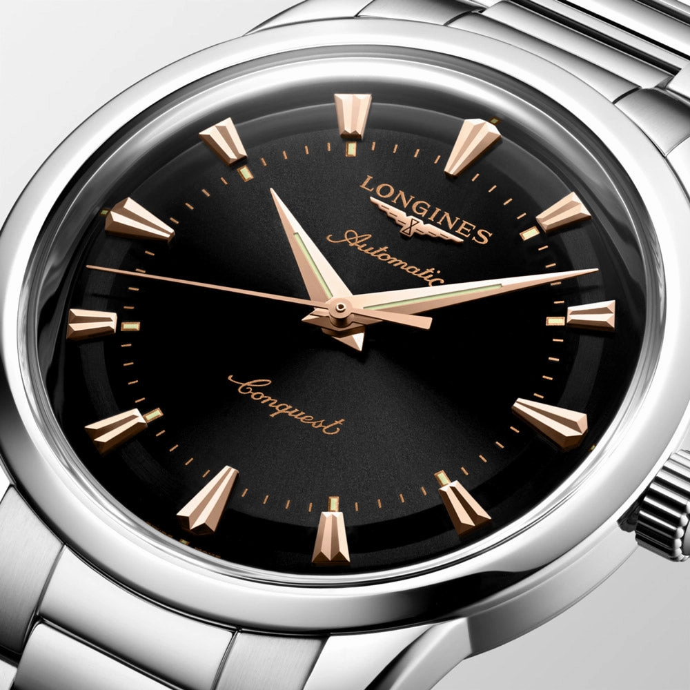 Longines Conquest Heritage 40mm Black Dial Automatic Gents Watch L1.650.4.52.6