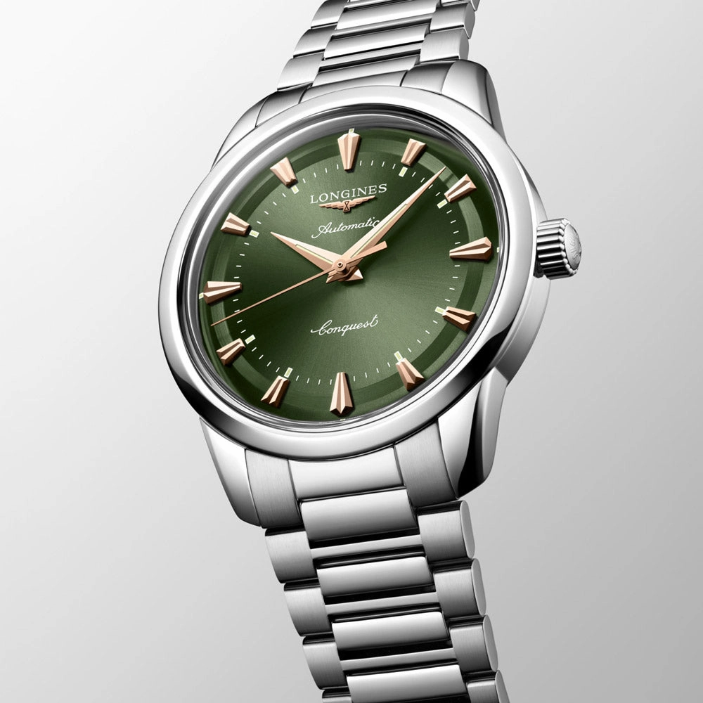Longines Conquest Heritage 40mm Green Dial Automatic Gents Watch L1.650.4.02.6