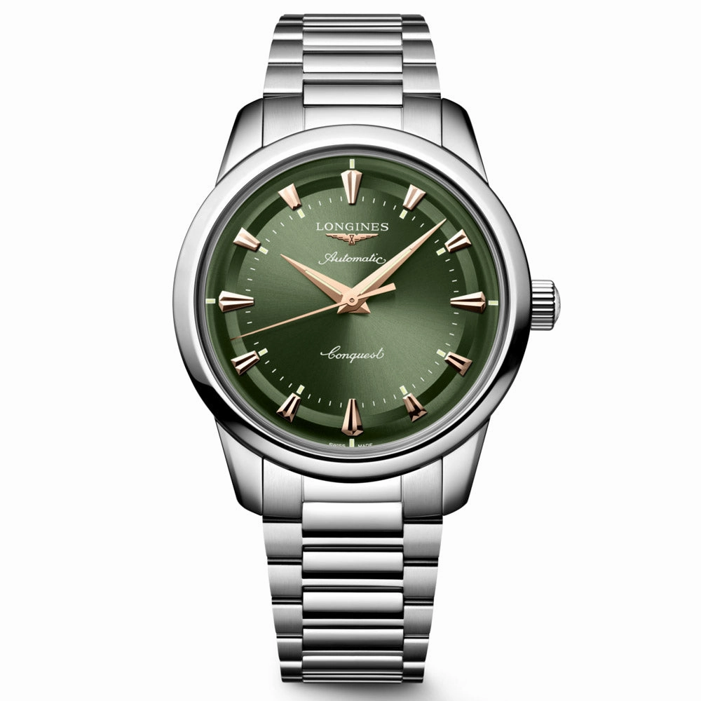 Longines Conquest Heritage 40mm Green Dial Automatic Gents Watch L1.650.4.02.6