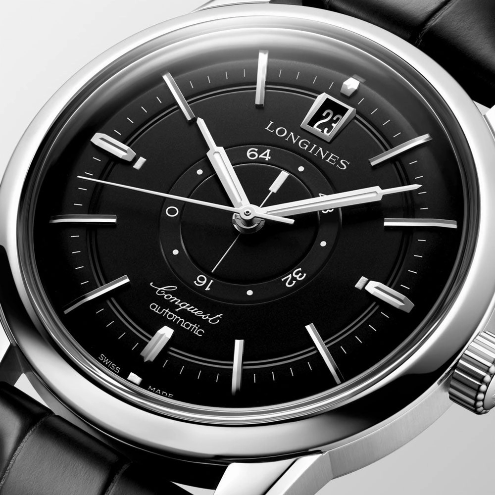 Longines Conquest Heritage Central Power Reserve 38mm Black Dial Automatic Watch L1.648.4.52.2