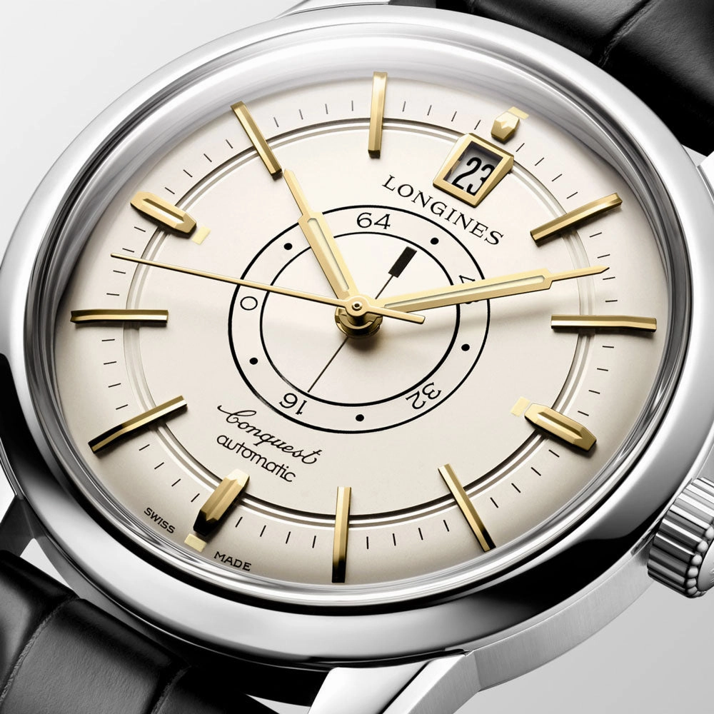 Longines Conquest Heritage Central Power Reserve 38mm Champagne Dial Automatic Watch L1.648.4.78.2