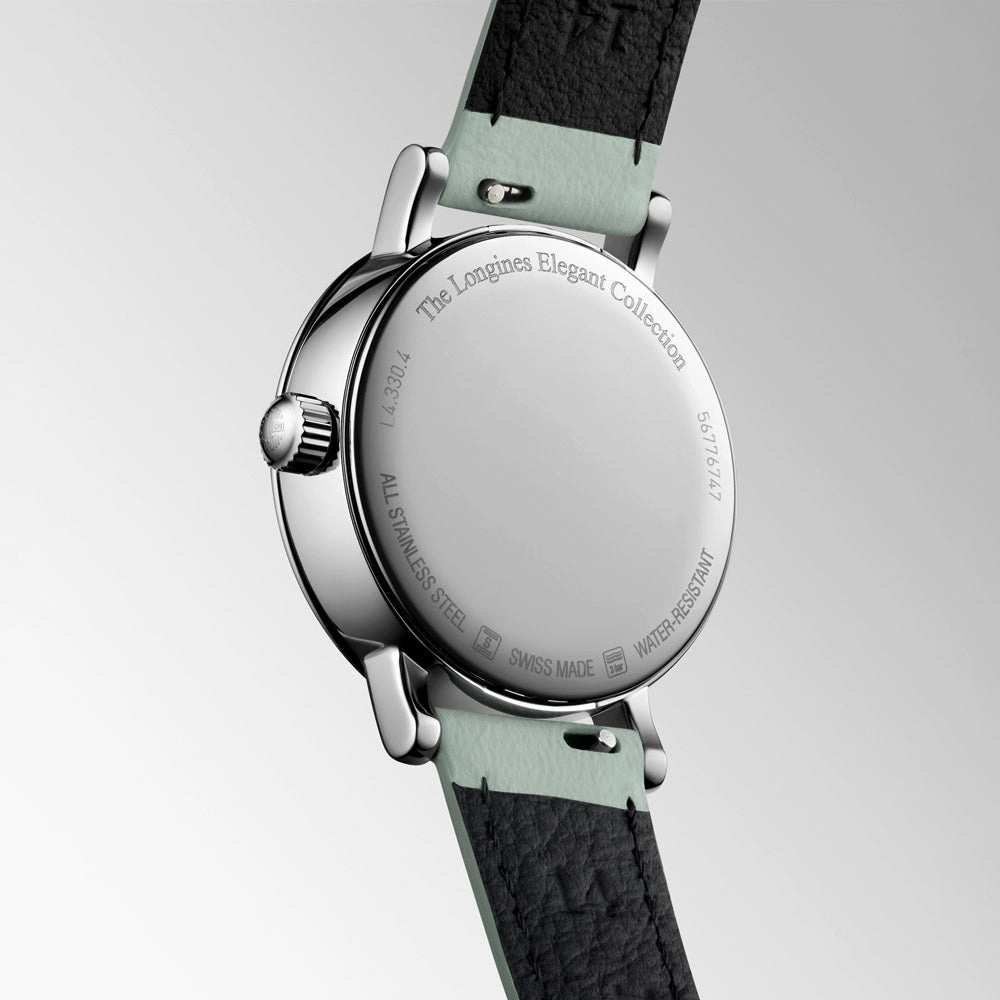 Longines Elegant Collection 30mm White Dial Moon Phase Quartz Ladies Watch L4.330.4.11.0