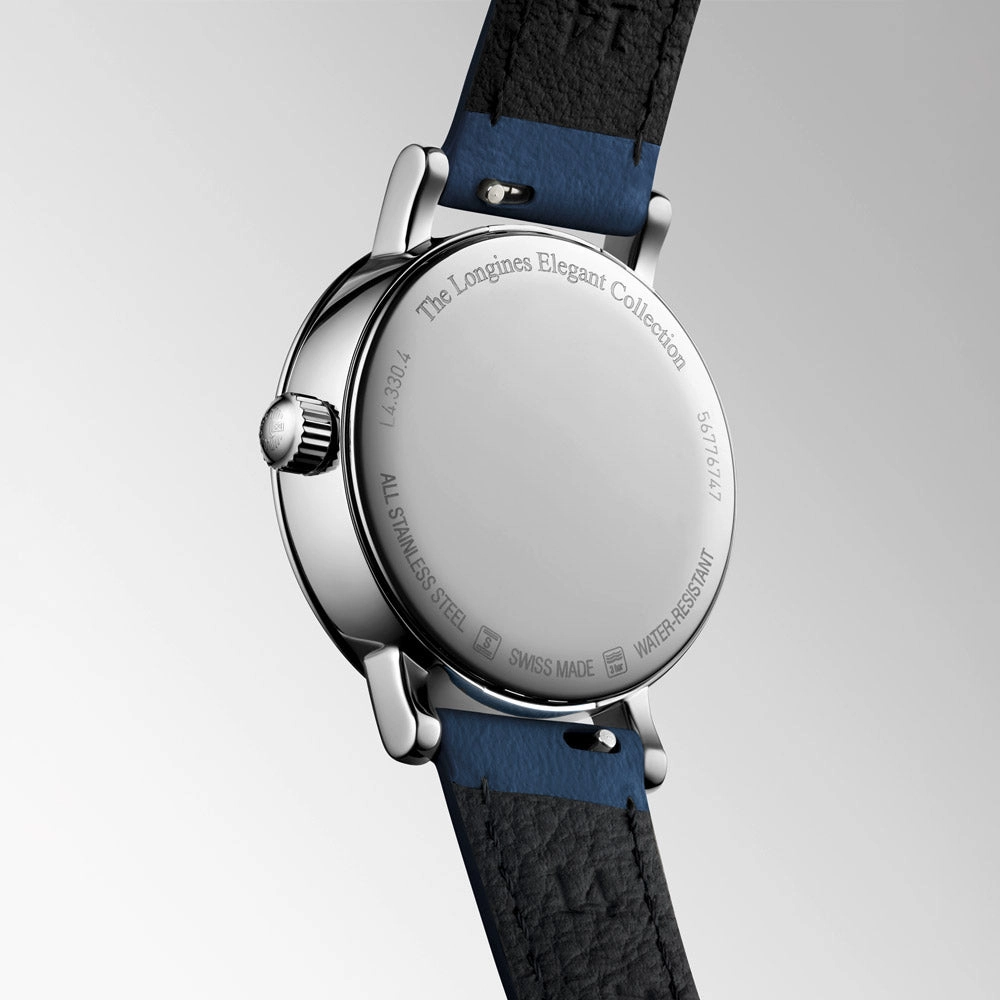 Longines Elegant Collection 30mm White Dial Moon Phase Quartz Ladies Watch L4.330.4.11.2