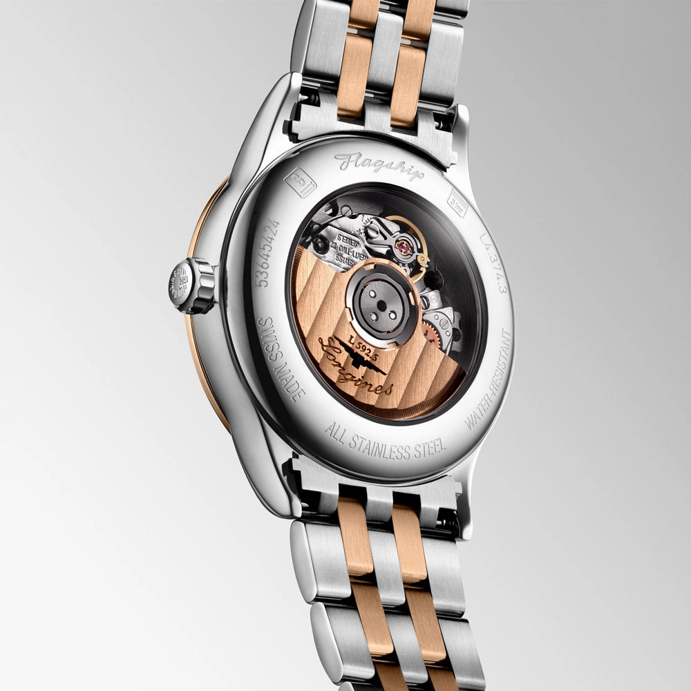 Longines Flagship 30mm Anthracite Dial Red PVD Steel Automatic Ladies Watch L4.374.3.78.7