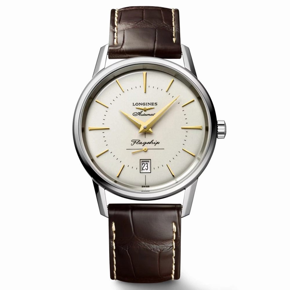 Longines Flagship Heritage 38.5mm Silver Dial Automatic Watch L4.795.4.78.2