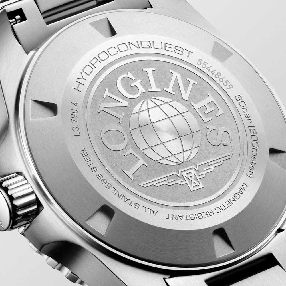 Longines HydroConquest GMT 41mm Black Dial Automatic Gents Watch L3.790.4.56.6