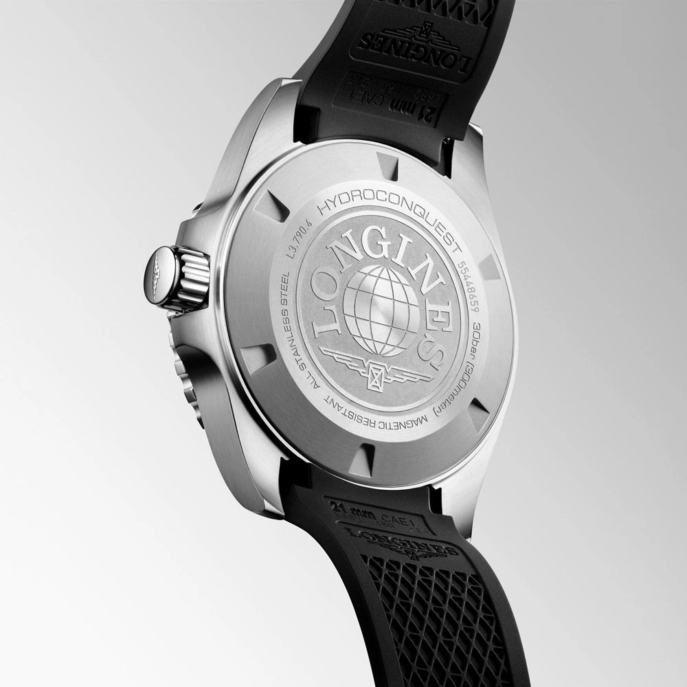 Longines HydroConquest GMT 41mm Black Dial Automatic Gents Watch L3.790.4.56.9
