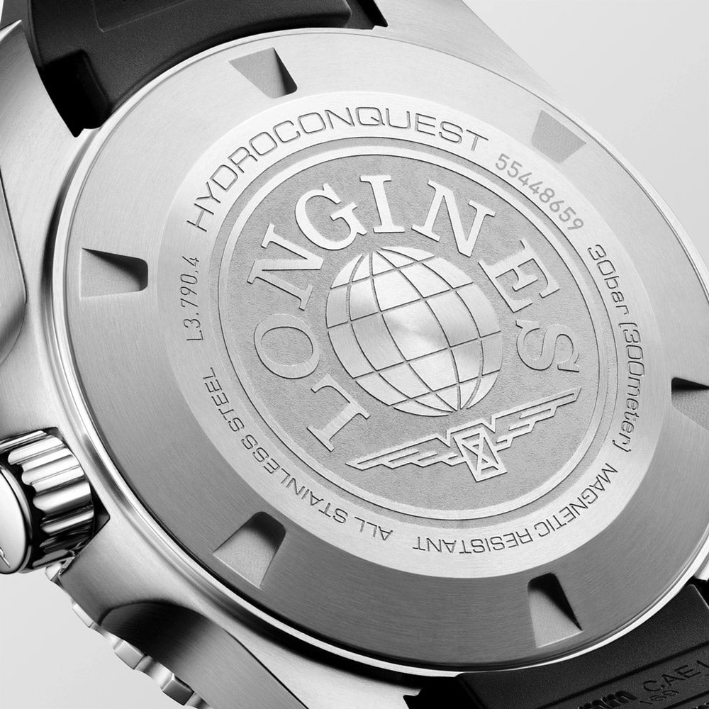 Longines HydroConquest GMT 41mm Black Dial Automatic Gents Watch L3.790.4.56.9