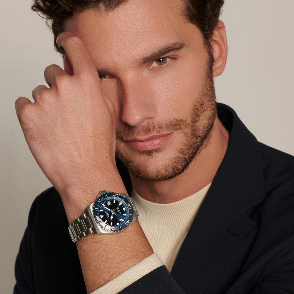 Longines HydroConquest GMT 41mm Blue Dial Automatic Gents Watch L3.790.4.96.6