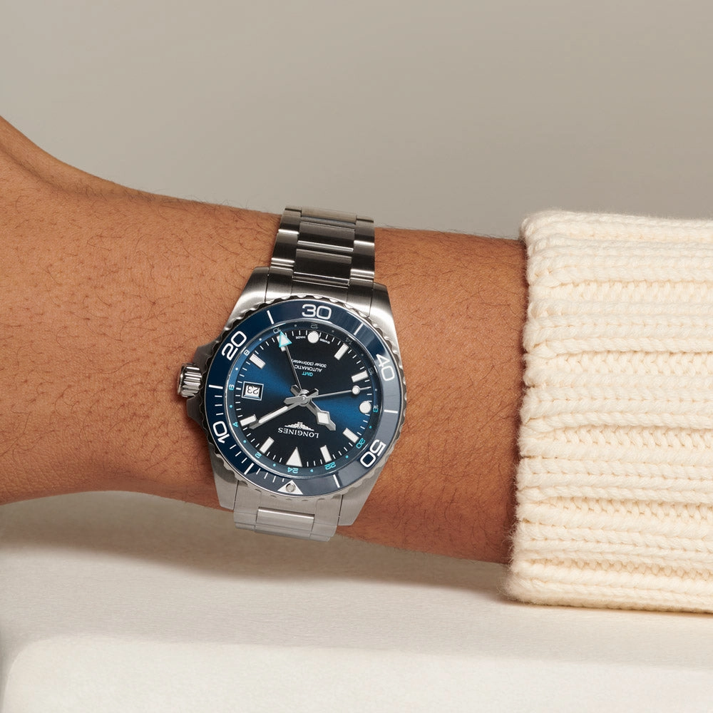 Longines HydroConquest GMT 41mm Blue Dial Automatic Gents Watch L3.790.4.96.6