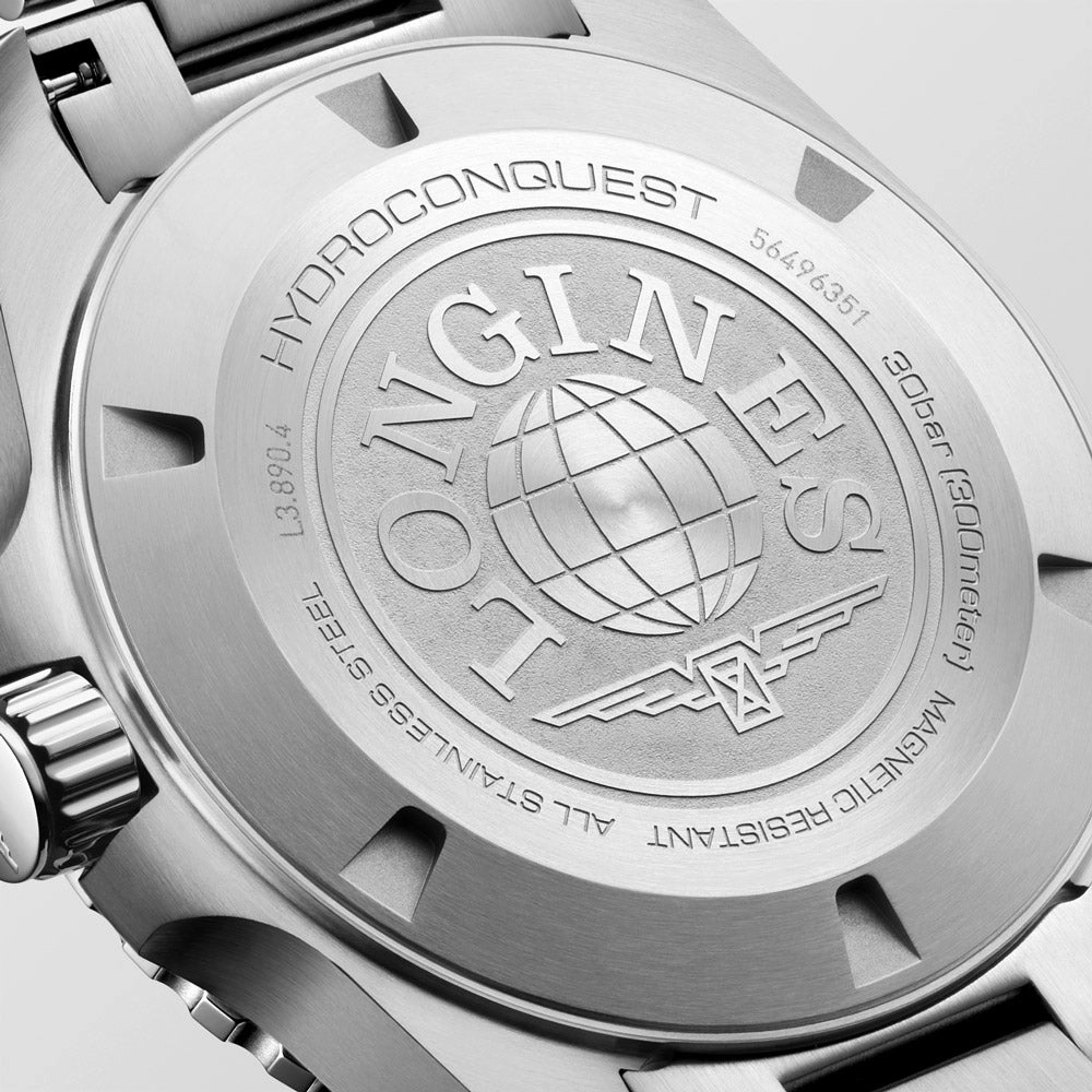 Longines HydroConquest GMT 43mm Black Dial Automatic Gents Watch L3.890.4.56.6