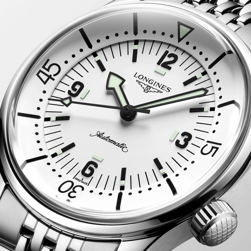 Longines Legend Diver 39mm White Dial Automatic Watch L3.764.4.16.6