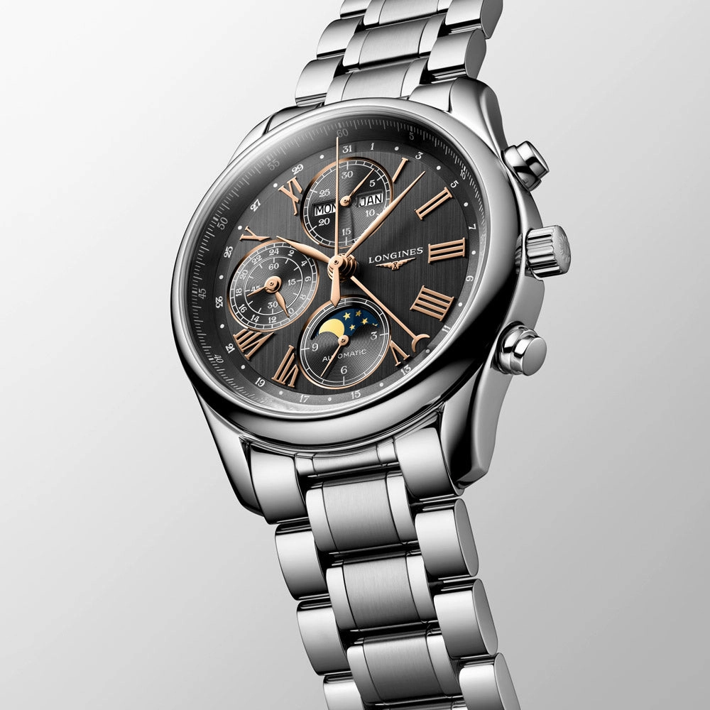 Longines Master Collection 40mm Anthracite Dial Moonphase Automatic Chronograph Gents Watch L2.673.4.61.6