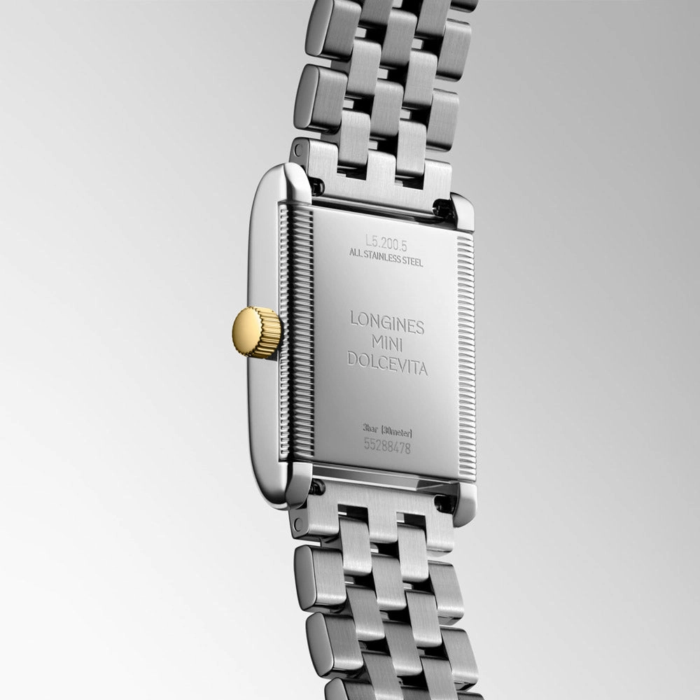 Longines Mini DolceVita Silver Dial Steel and 18ct Yellow Gold Ladies Quartz Watch L5.200.5.70.7