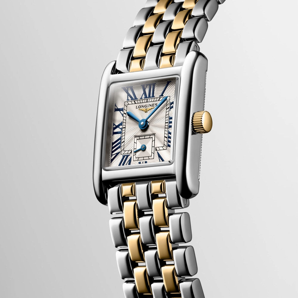 Longines Mini DolceVita Silver Dial Steel and 18ct Yellow Gold Ladies Quartz Watch L5.200.5.70.7