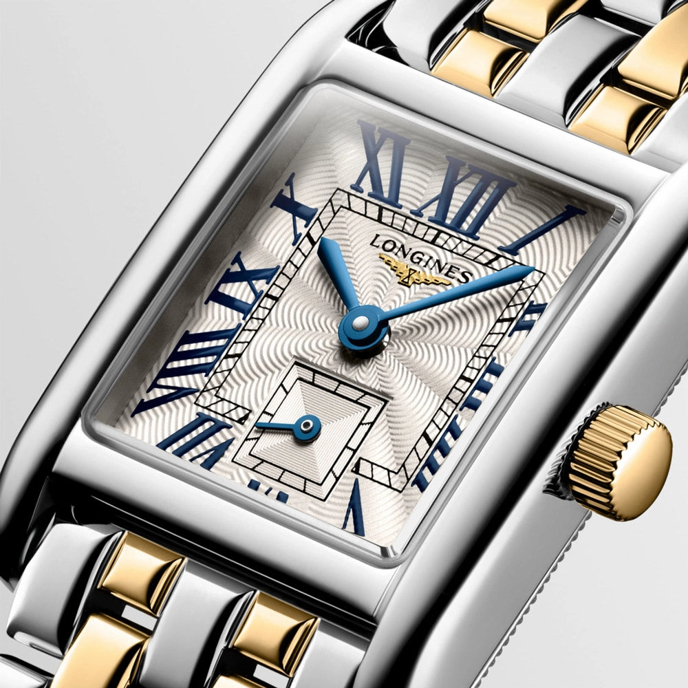 Longines Mini DolceVita Silver Dial Steel and 18ct Yellow Gold Ladies Quartz Watch L5.200.5.70.7