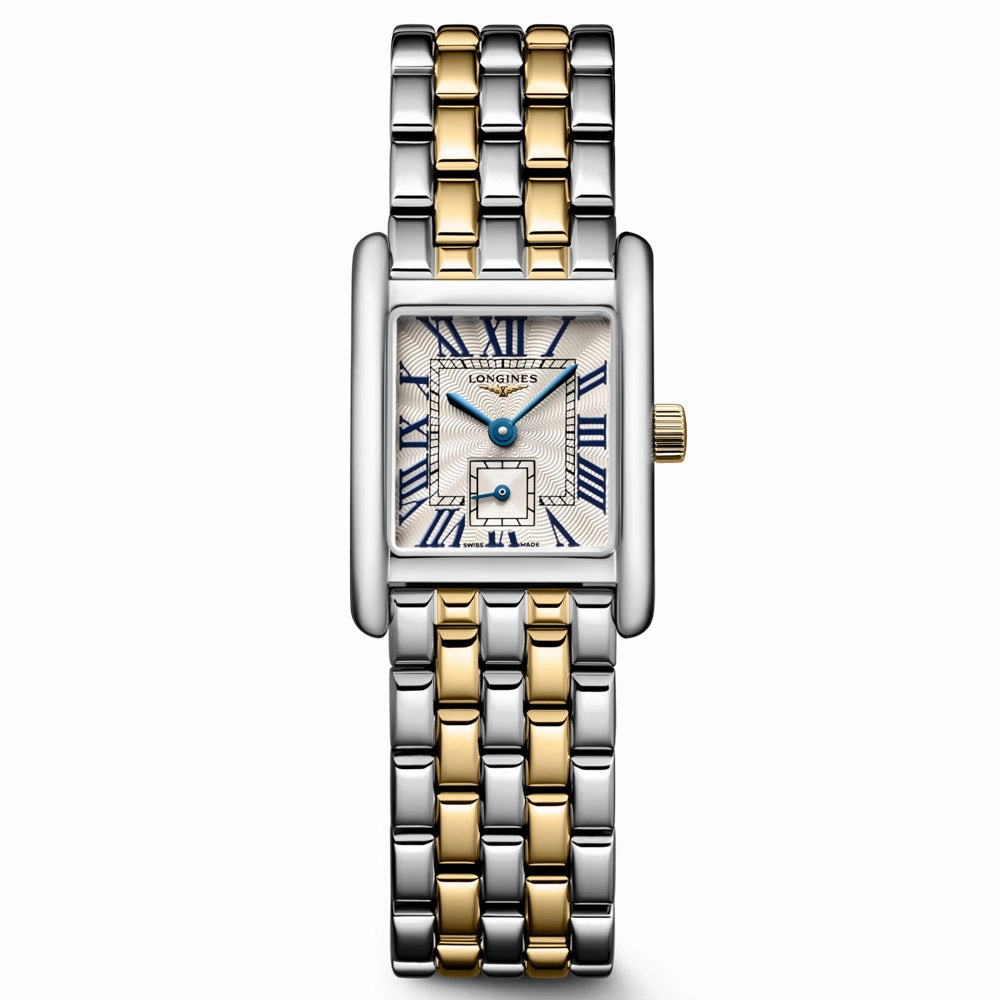 Longines Mini DolceVita Silver Dial Steel and 18ct Yellow Gold Ladies Quartz Watch L5.200.5.70.7