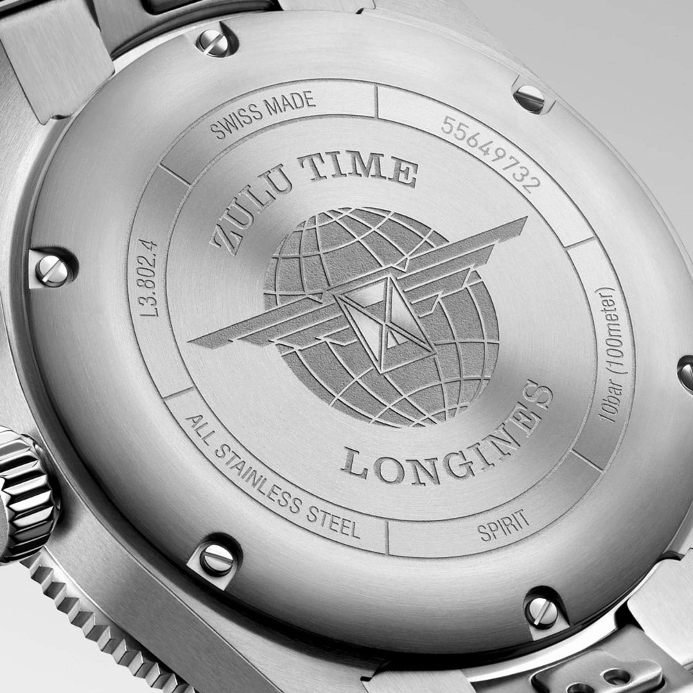 Longines Spirit Zulu Time GMT 39mm Anthracite Dial Automatic Watch L3.802.4.60.6