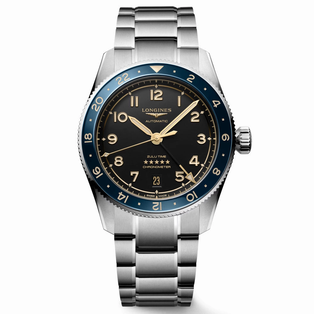 Longines Spirit Zulu Time GMT 39mm Anthracite Dial Automatic Watch L3.802.4.60.6