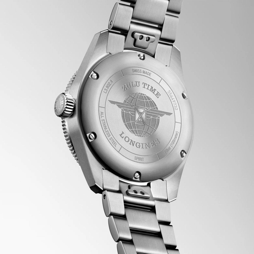 Longines Spirit Zulu Time GMT 39mm Anthracite Dial Automatic Watch L3.802.4.60.6