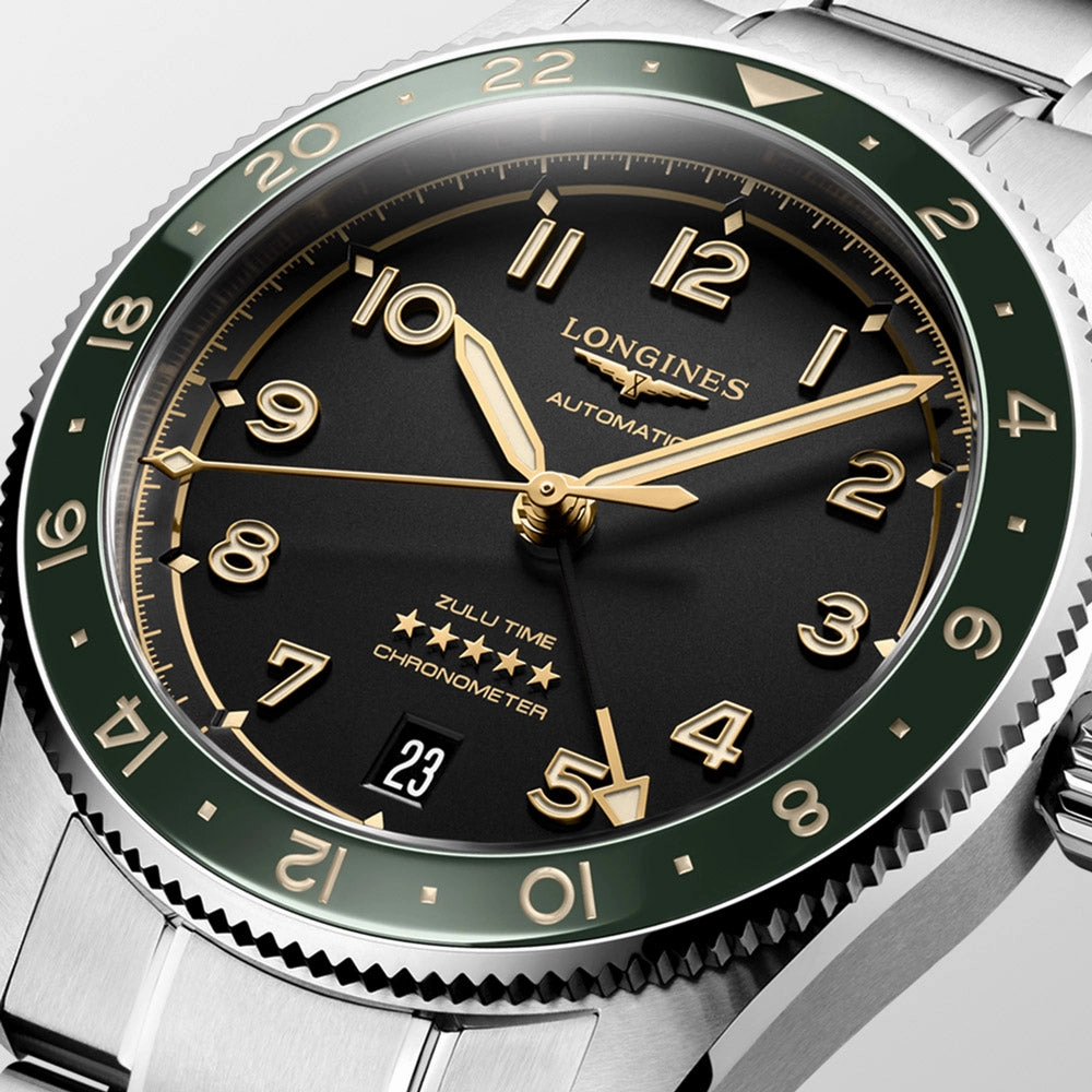 Longines Spirit Zulu Time GMT 39mm Anthracite Dial Automatic Watch L3.802.4.63.6