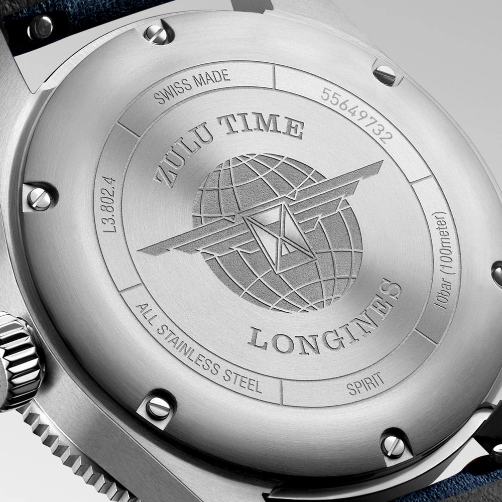 Longines Spirit Zulu Time GMT 39mm Blue Dial Automatic Watch L3.802.4.93.2
