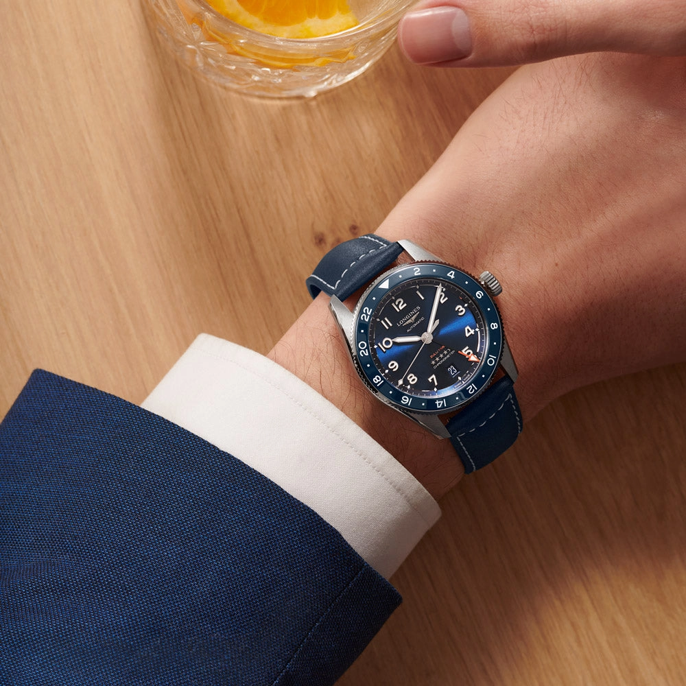 Longines Spirit Zulu Time GMT 39mm Blue Dial Automatic Watch L3.802.4.93.2
