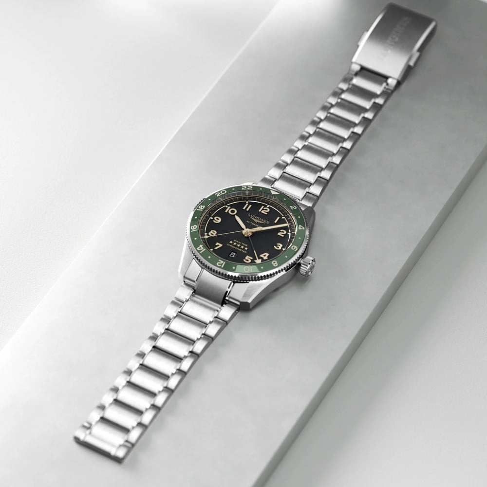Longines Spirit Zulu Time GMT 42mm Anthracite Dial Automatic Gents Watch L3.812.4.63.6