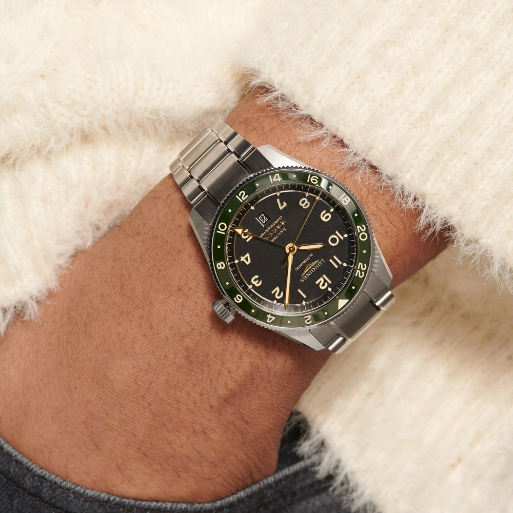 Longines Spirit Zulu Time GMT 42mm Anthracite Dial Automatic Gents Watch L3.812.4.63.6
